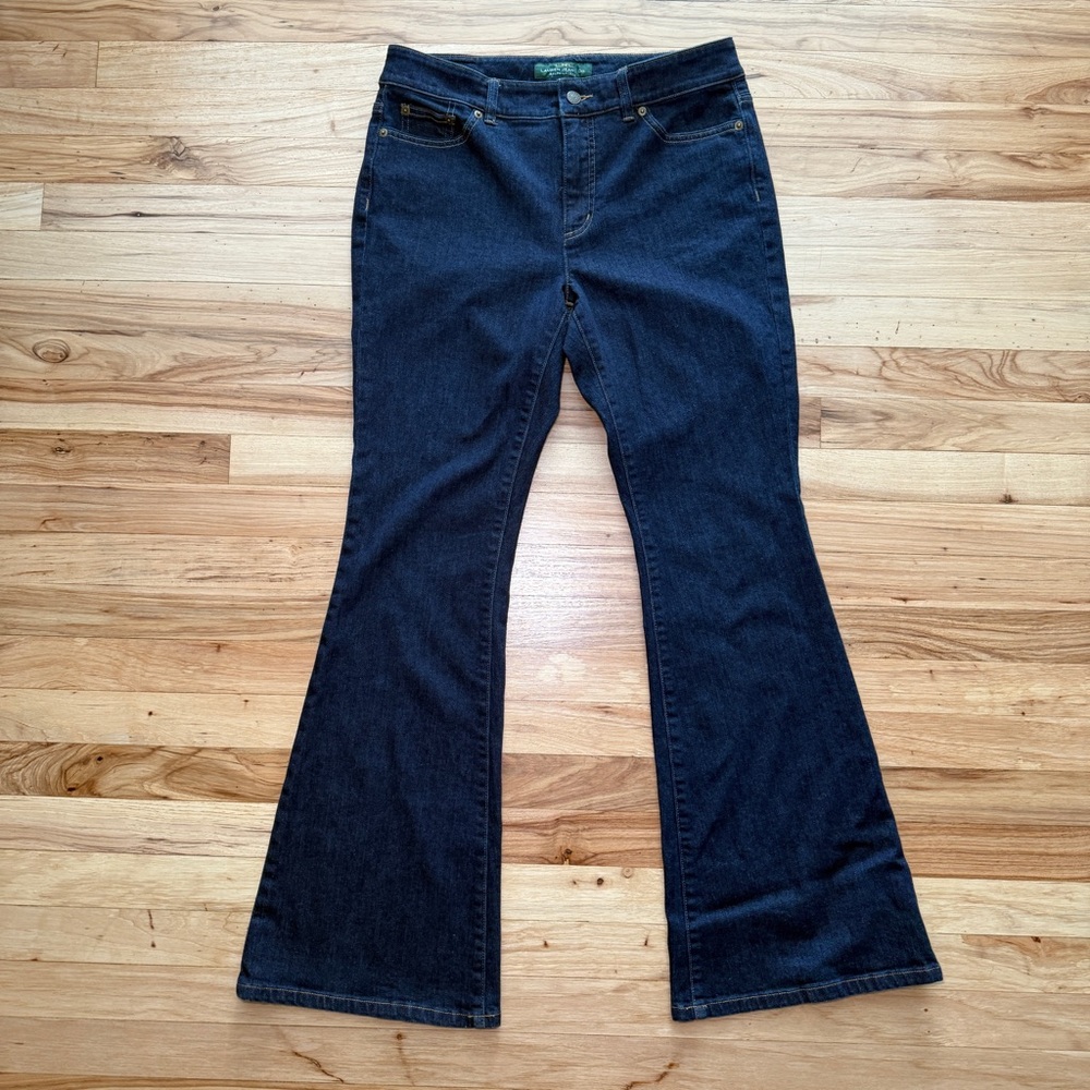 Lauren Jeans Co. Ralph Lauren Dark Wash Flare Jeans